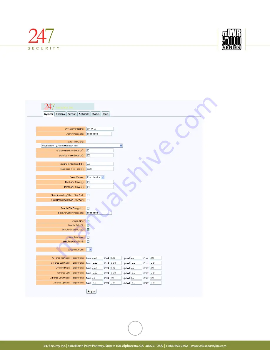 247Security mDVR 500 Series Скачать руководство пользователя страница 10