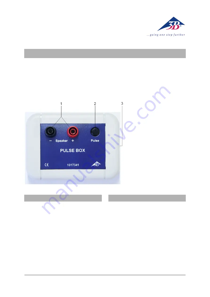 3B SCIENTIFIC PHYSICS Pulse Box K Скачать руководство пользователя страница 1