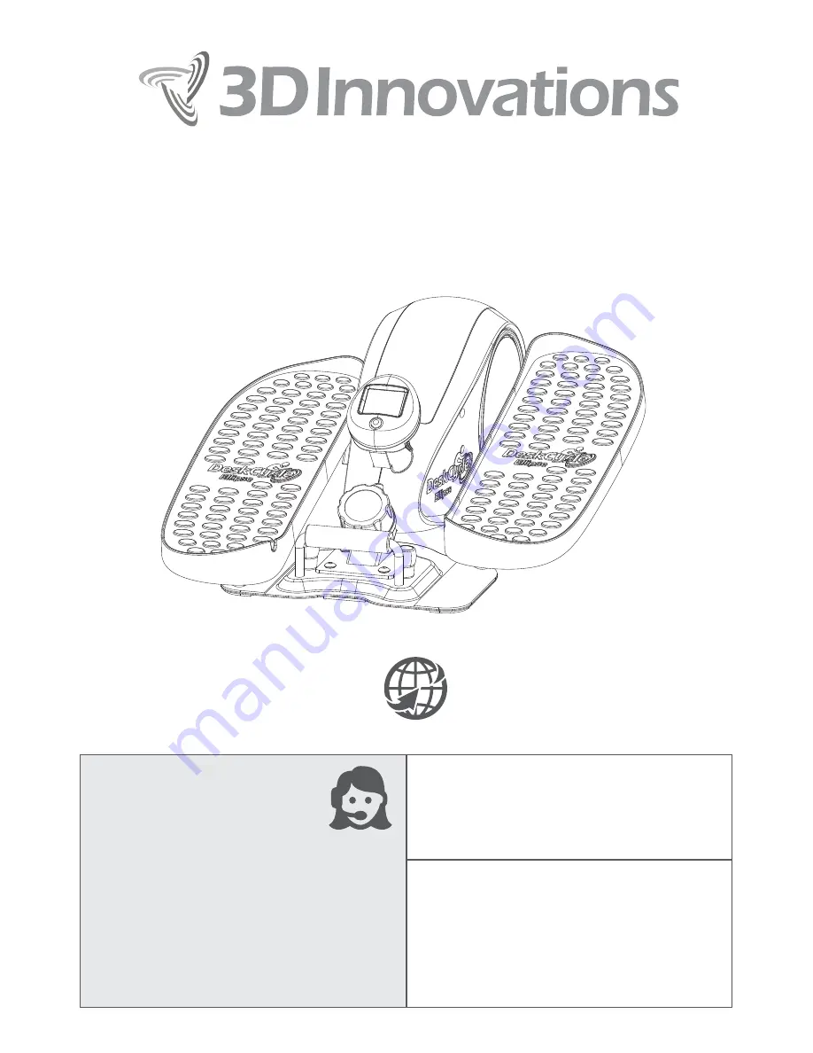 3D innovations DeskCycle Ellipse User Manual Download Page 1