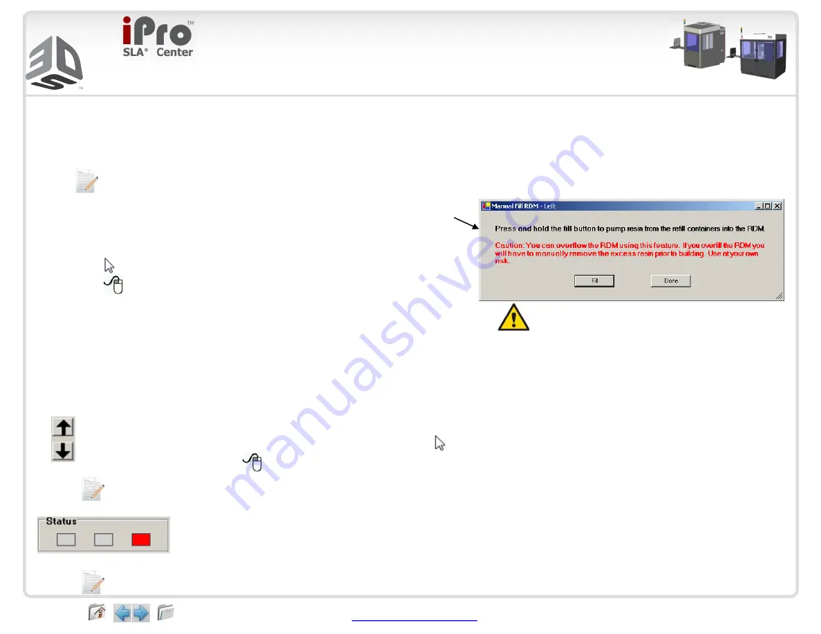 3D Systems iPro 8000 SLA Center User Manual Download Page 60