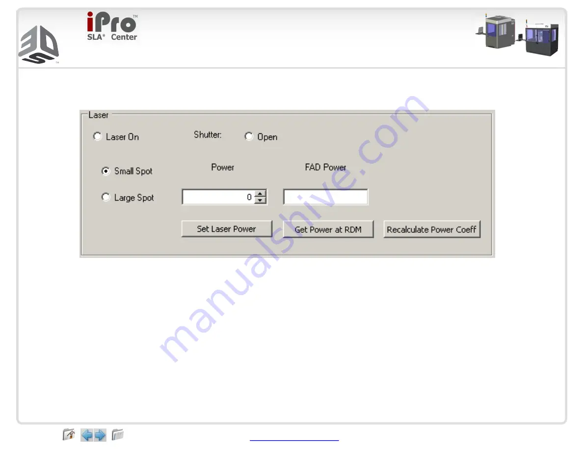 3D Systems iPro 8000 SLA Center User Manual Download Page 62