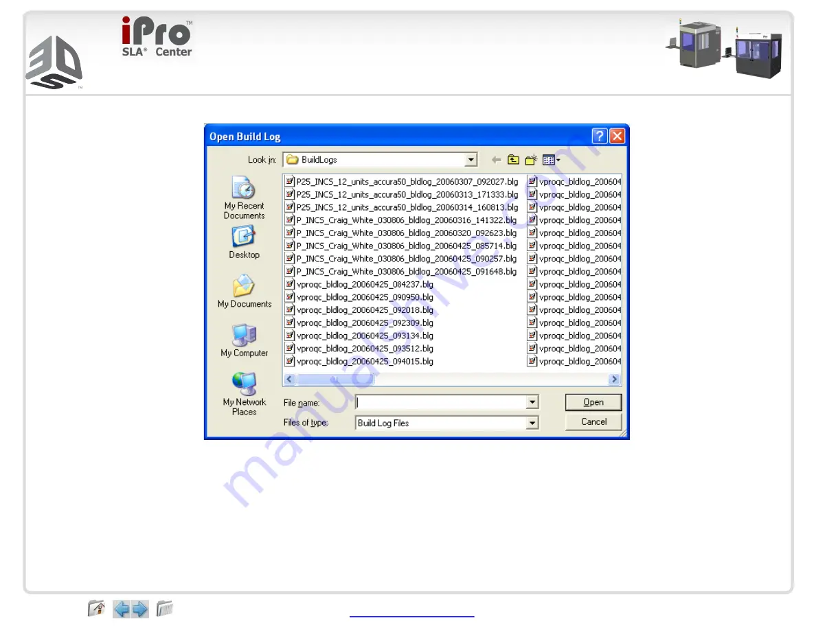 3D Systems iPro 8000 SLA Center User Manual Download Page 68