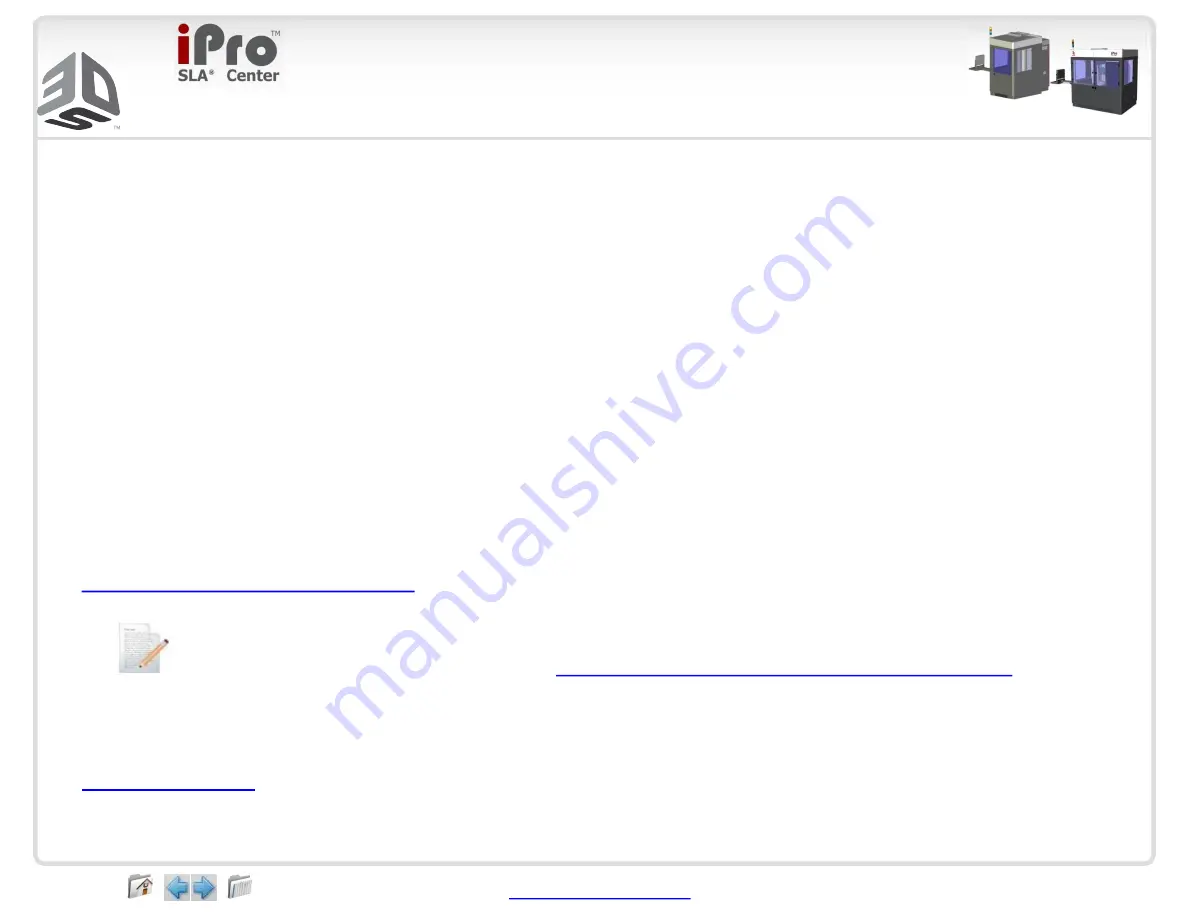 3D Systems iPro 8000 SLA Center User Manual Download Page 95