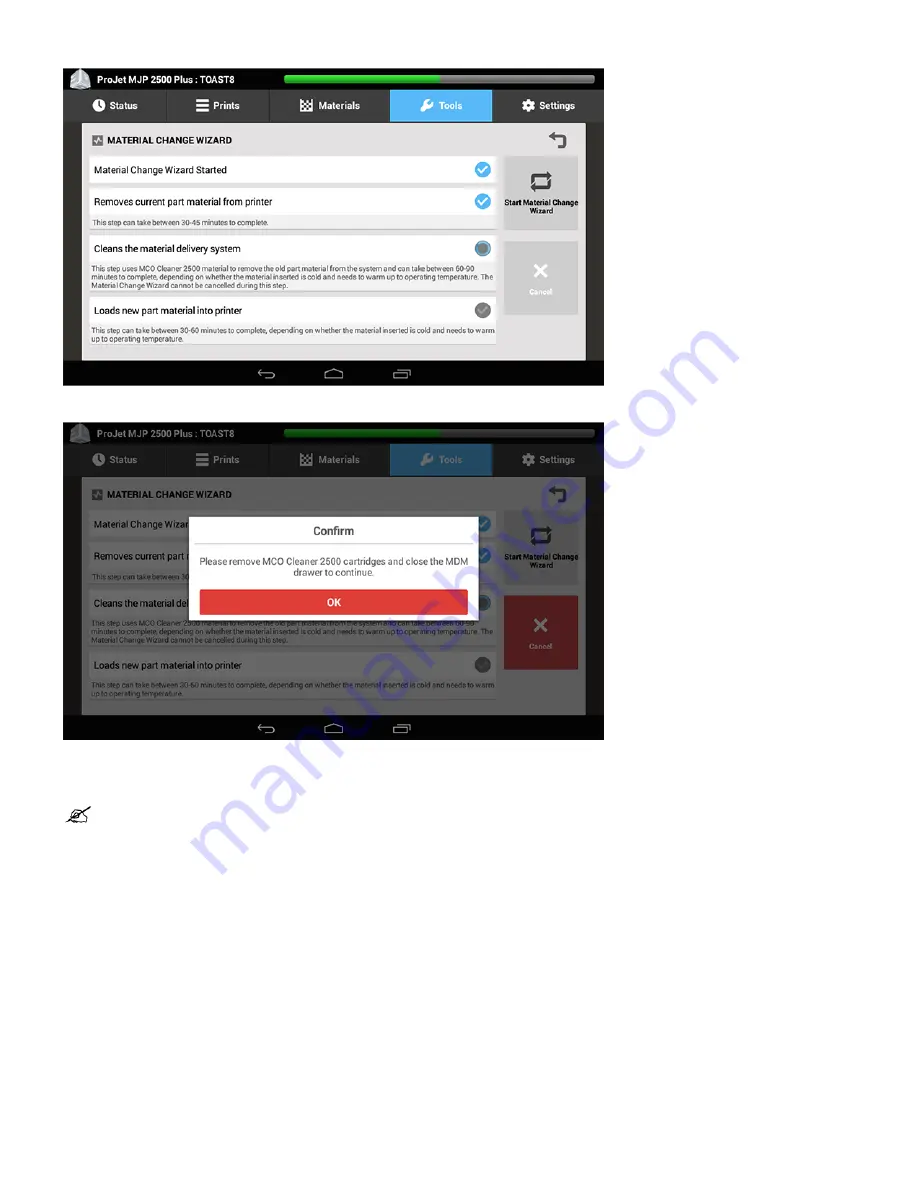 3D Systems projet mjp 2500 User Manual Download Page 42