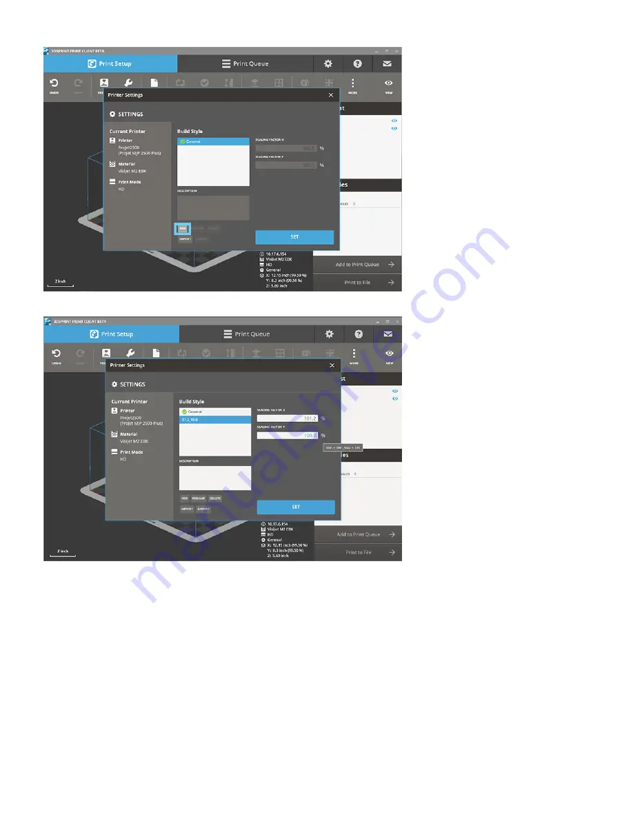 3D Systems projet mjp 2500 User Manual Download Page 74