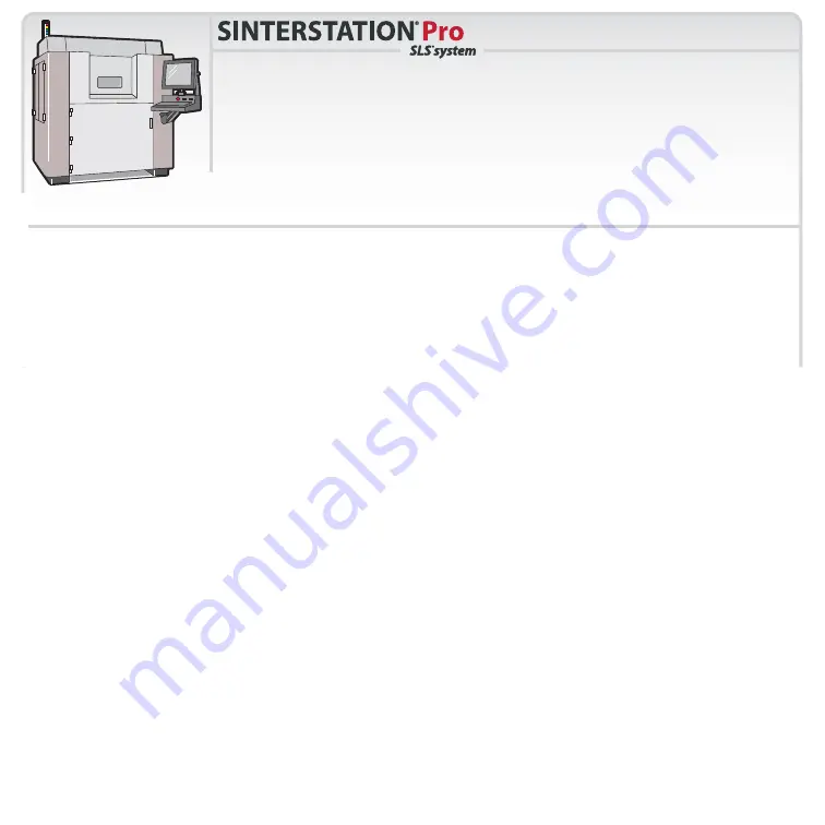 3D Systems Sinterstation Pro User Manual Download Page 9