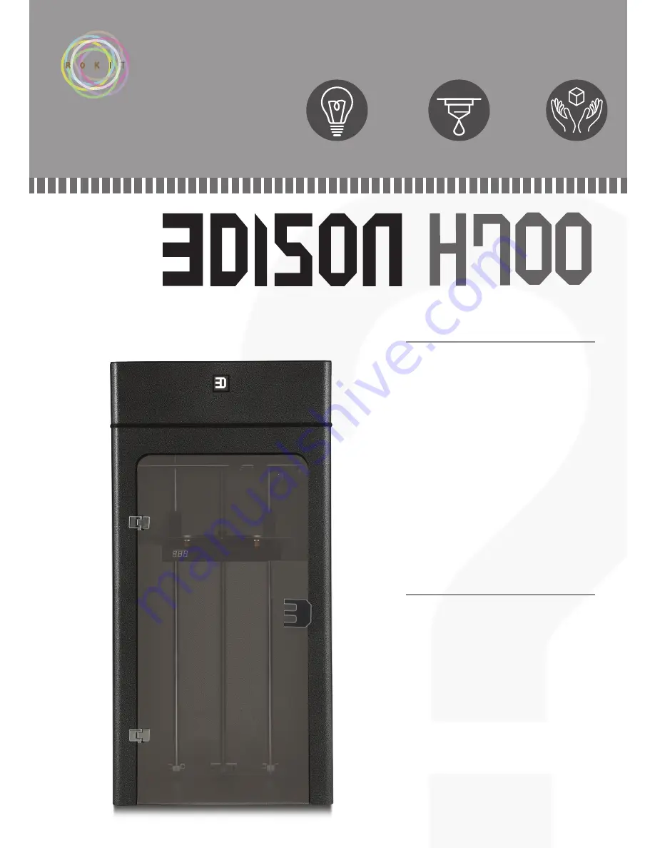 3DISON H700 Скачать руководство пользователя страница 1