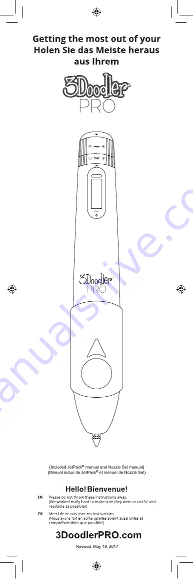 3Doodler PRO Manual Download Page 1