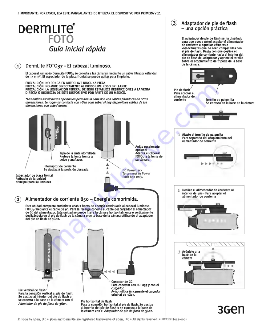 3Gen DermLite Foto Quick Start Manual Download Page 8