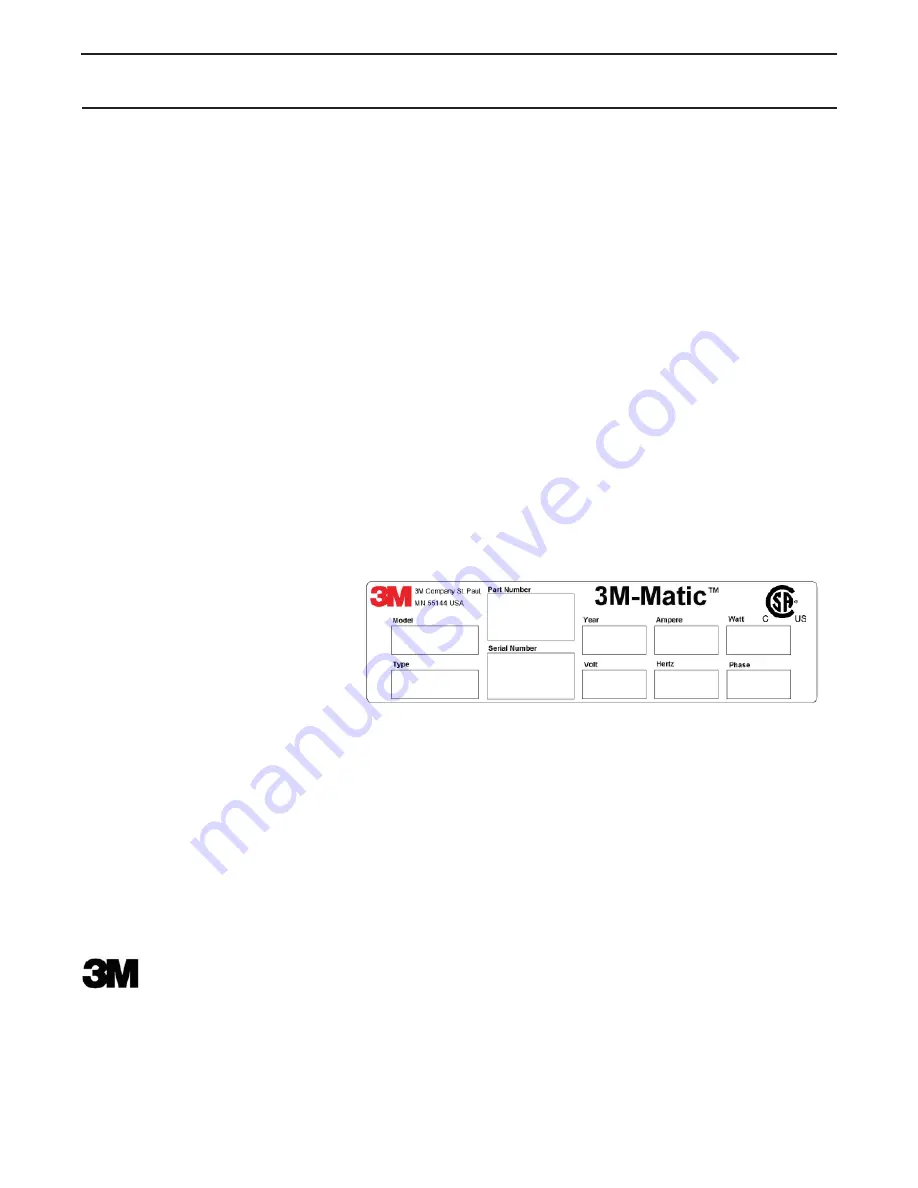 3M 3M-Matic 800r3 Instructions And Parts List Download Page 75