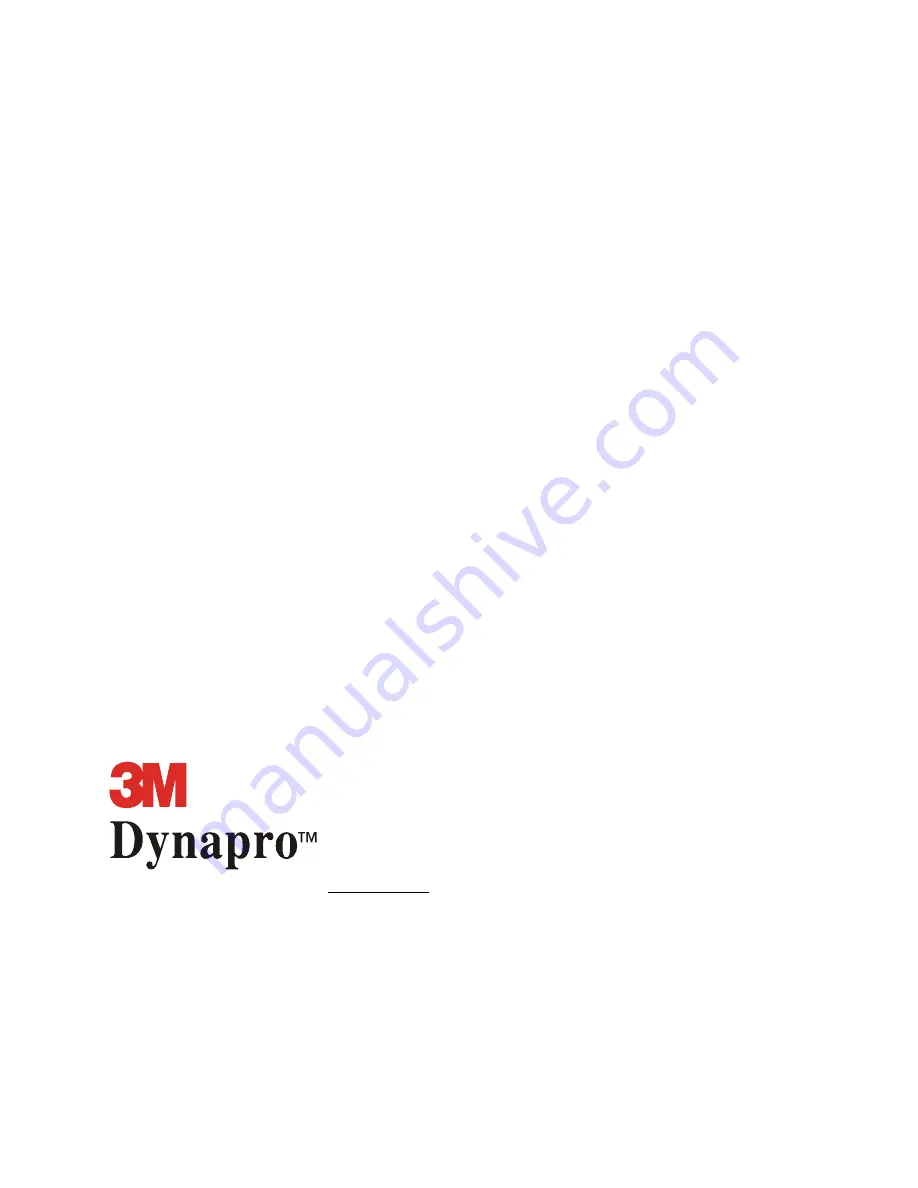 3M Dynapro ET 3200 Series Getting Started Manual Download Page 23