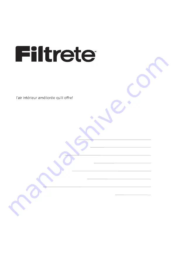 3M Filtrete FAP-TT-ADH Series Manual Download Page 22