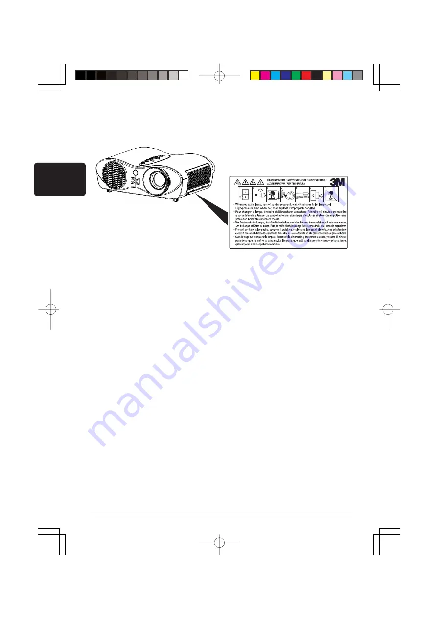 3M Multimedia Projector S20 Safety Manual Download Page 18