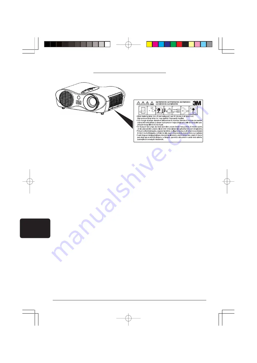 3M Multimedia Projector S20 Safety Manual Download Page 72