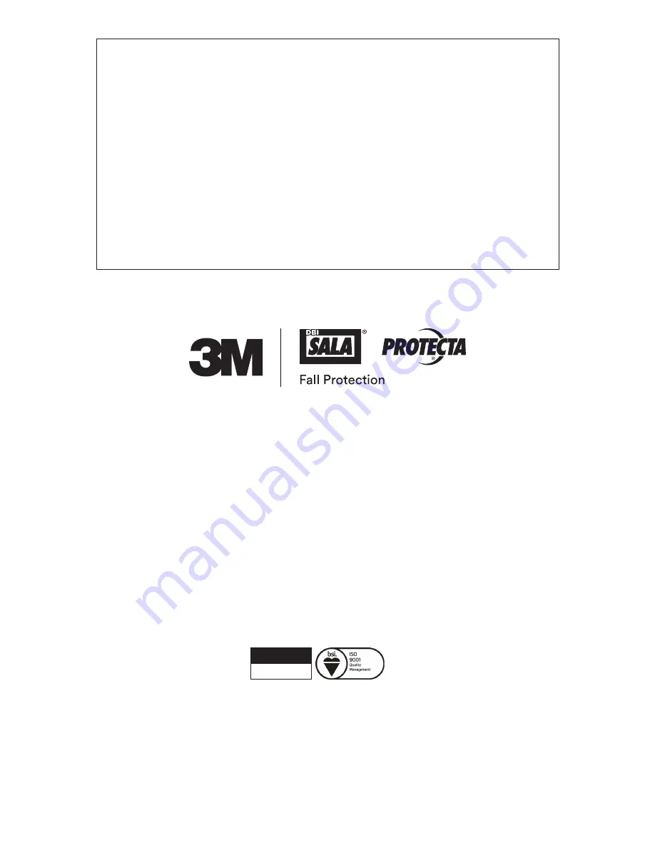 3M Protecta User Instruction Manual Download Page 68