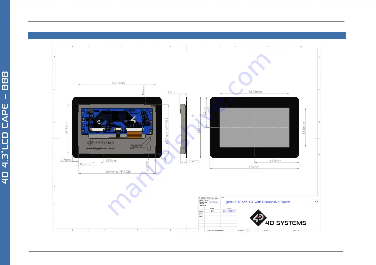 4D systems Gen4 LCD CAPE Series Datasheet Download Page 13