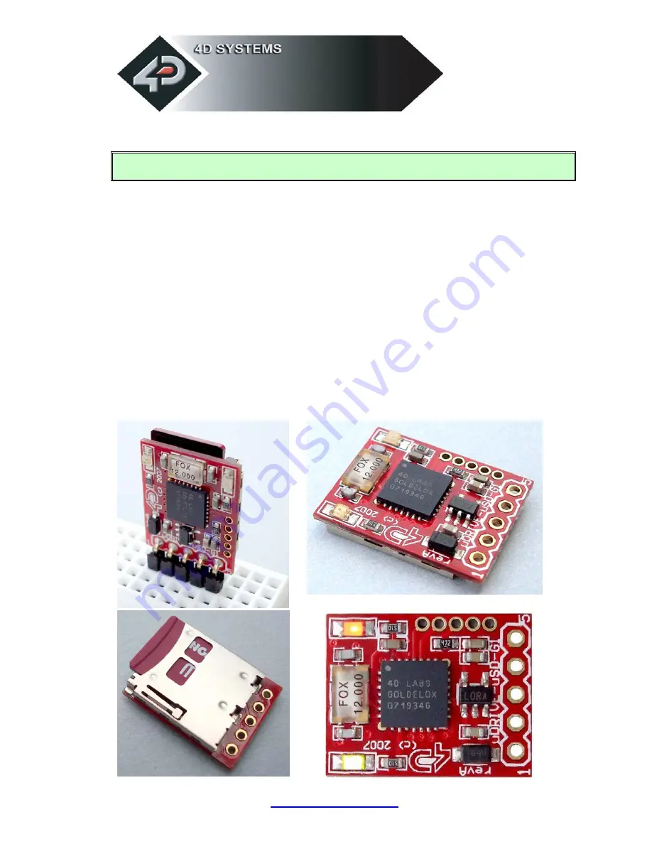 4D systems uDRIVE-uSD-G1 User Manual Download Page 4