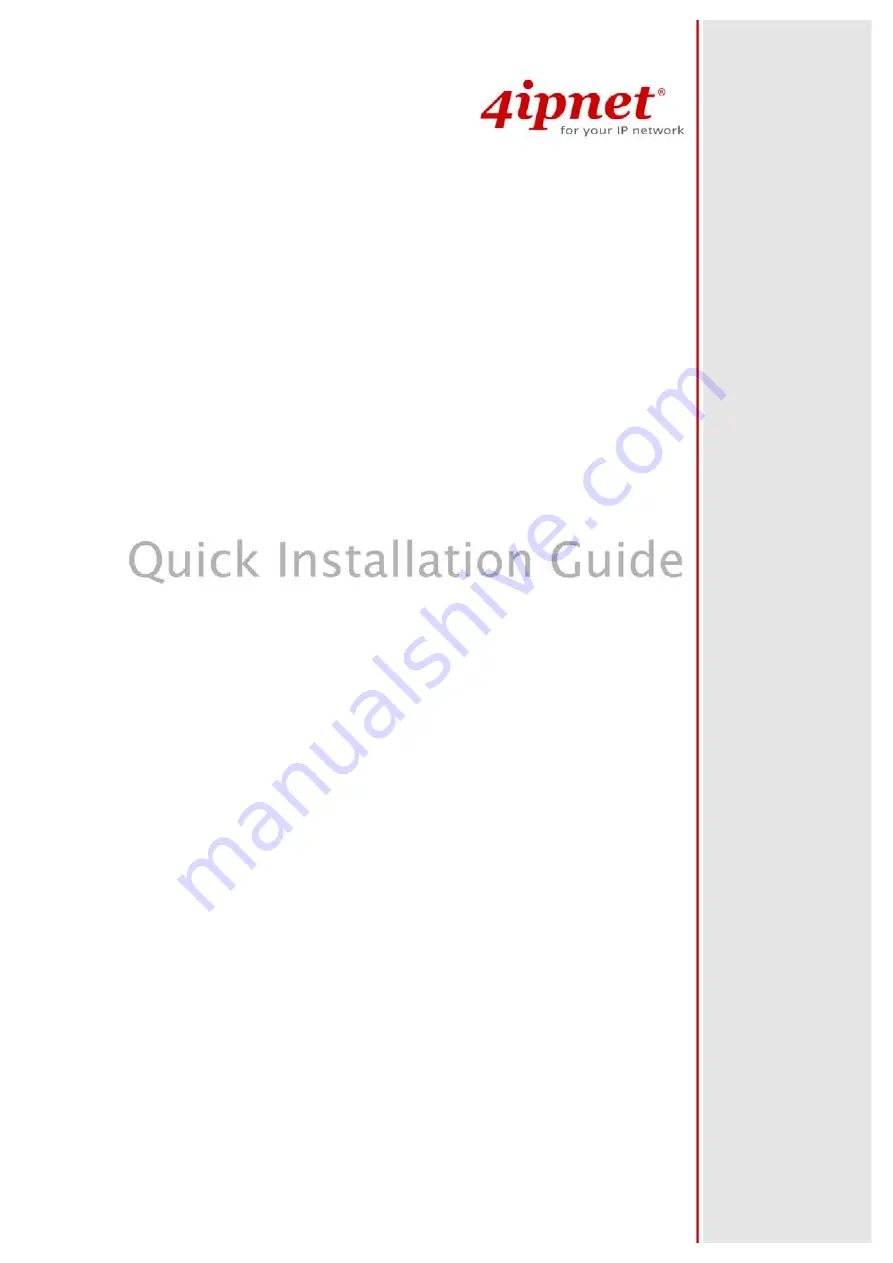 4IPNET WHG505 Quick Installation Manual Download Page 1