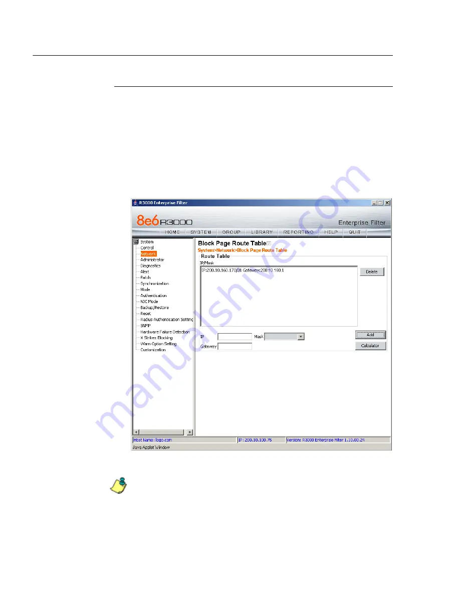 8e6 Technologies Enterprise Filter R3000IR User Manual Download Page 118