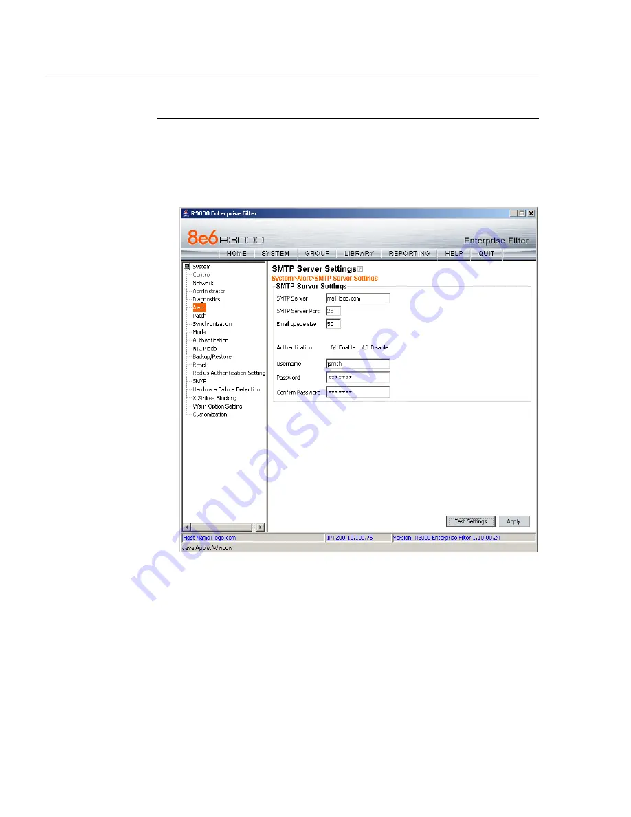 8e6 Technologies Enterprise Filter R3000IR User Manual Download Page 144