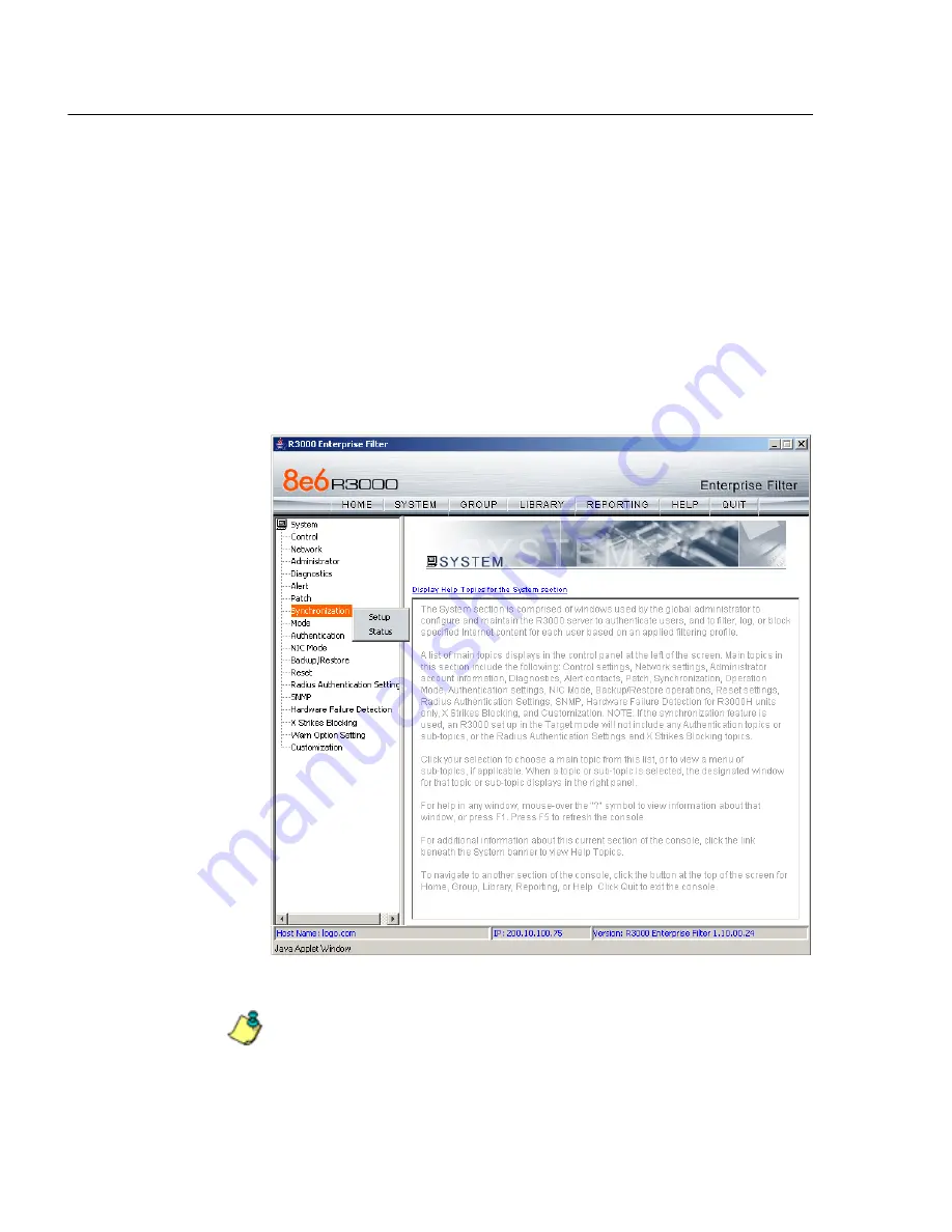 8e6 Technologies Enterprise Filter R3000IR User Manual Download Page 158