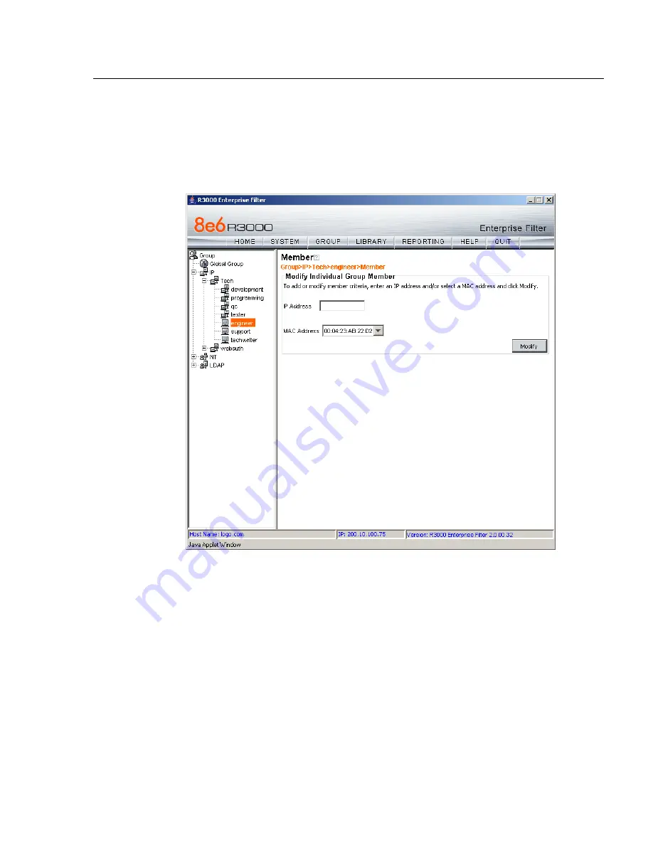 8e6 Technologies Enterprise Filter R3000IR User Manual Download Page 489