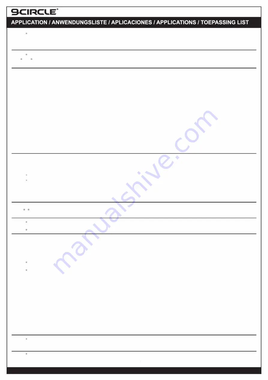 9circle 9CL-30500 Instruction Manual Download Page 12