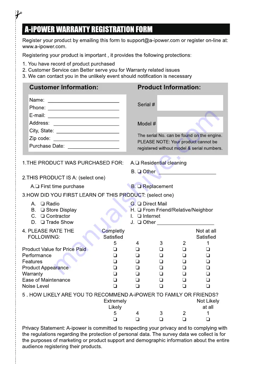 A-iPower PWE1801 Owner'S Manual And Operating Instructions Download Page 86