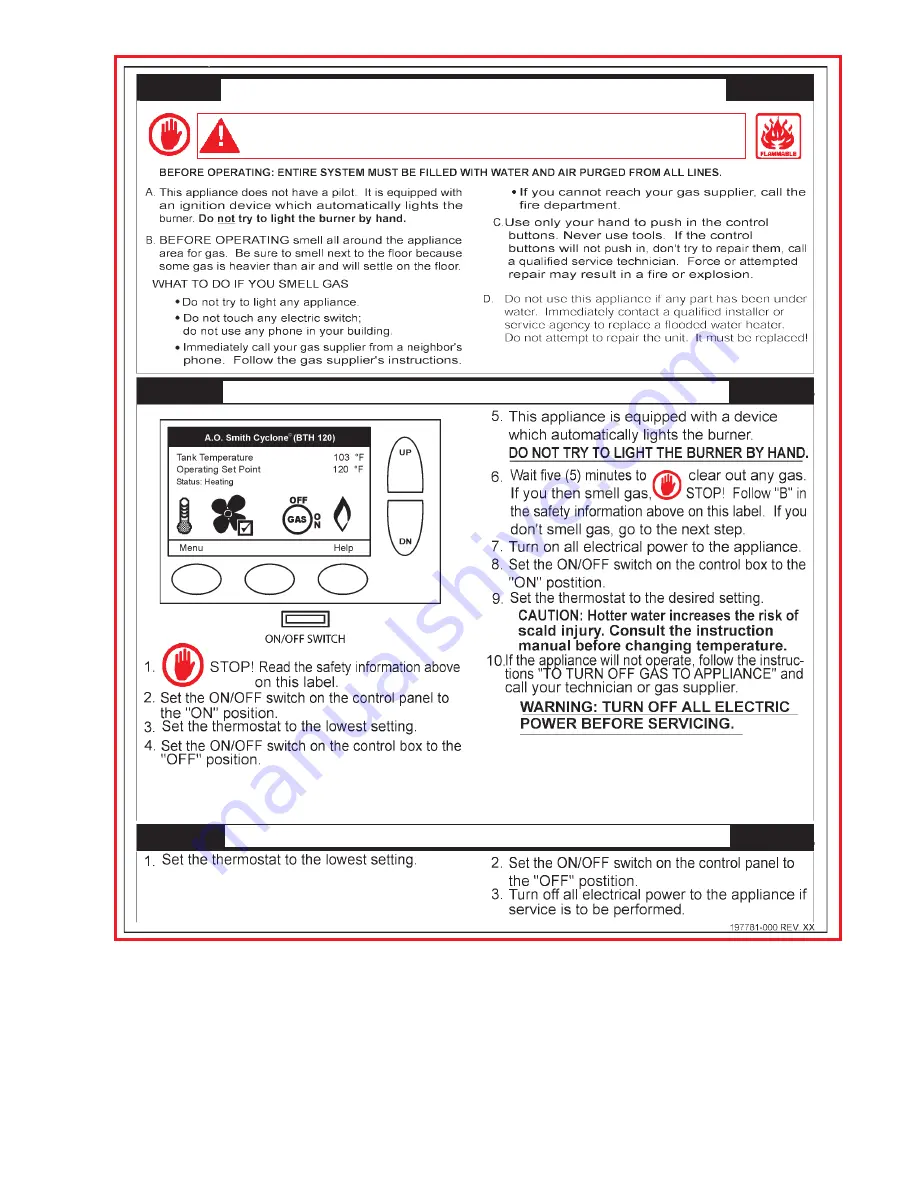 A.O. Smith 100 Series Installation & Operating Instructions Manual Download Page 25