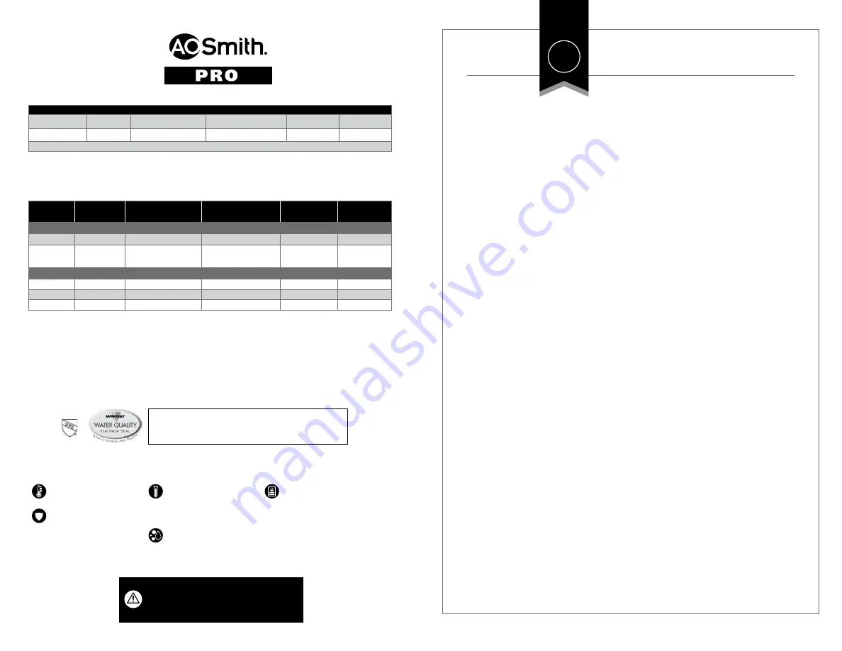 A.O. Smith PRO AOW-100 Скачать руководство пользователя страница 9
