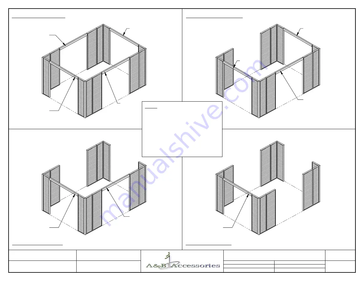 A&B Accessories BASIC 10' x 14' GAZEBO Скачать руководство пользователя страница 5