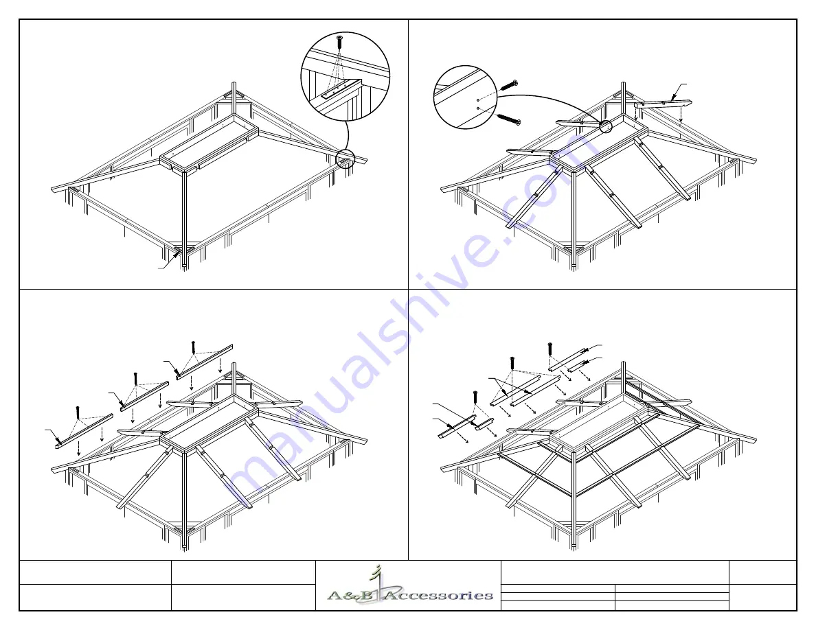 A&B Accessories BASIC 10' x 14' GAZEBO Quick Reference Download Page 7