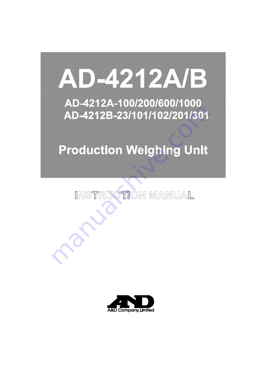 A&D AD-4212A Скачать руководство пользователя страница 1