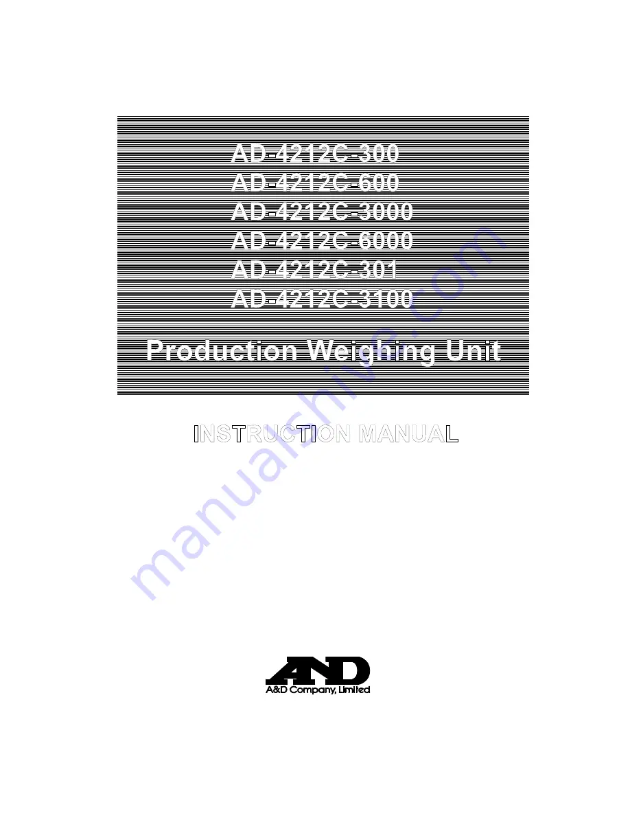 A&D AD-4212C-300 Скачать руководство пользователя страница 1