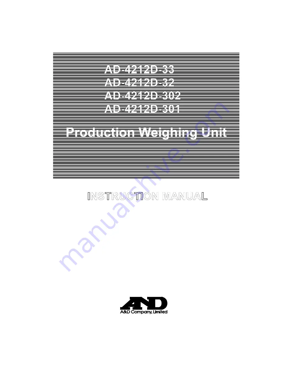 A&D AD-4212D-33 Скачать руководство пользователя страница 1