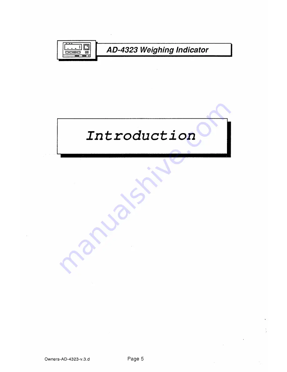 A&D AD-4323 Instruction Manual Download Page 5