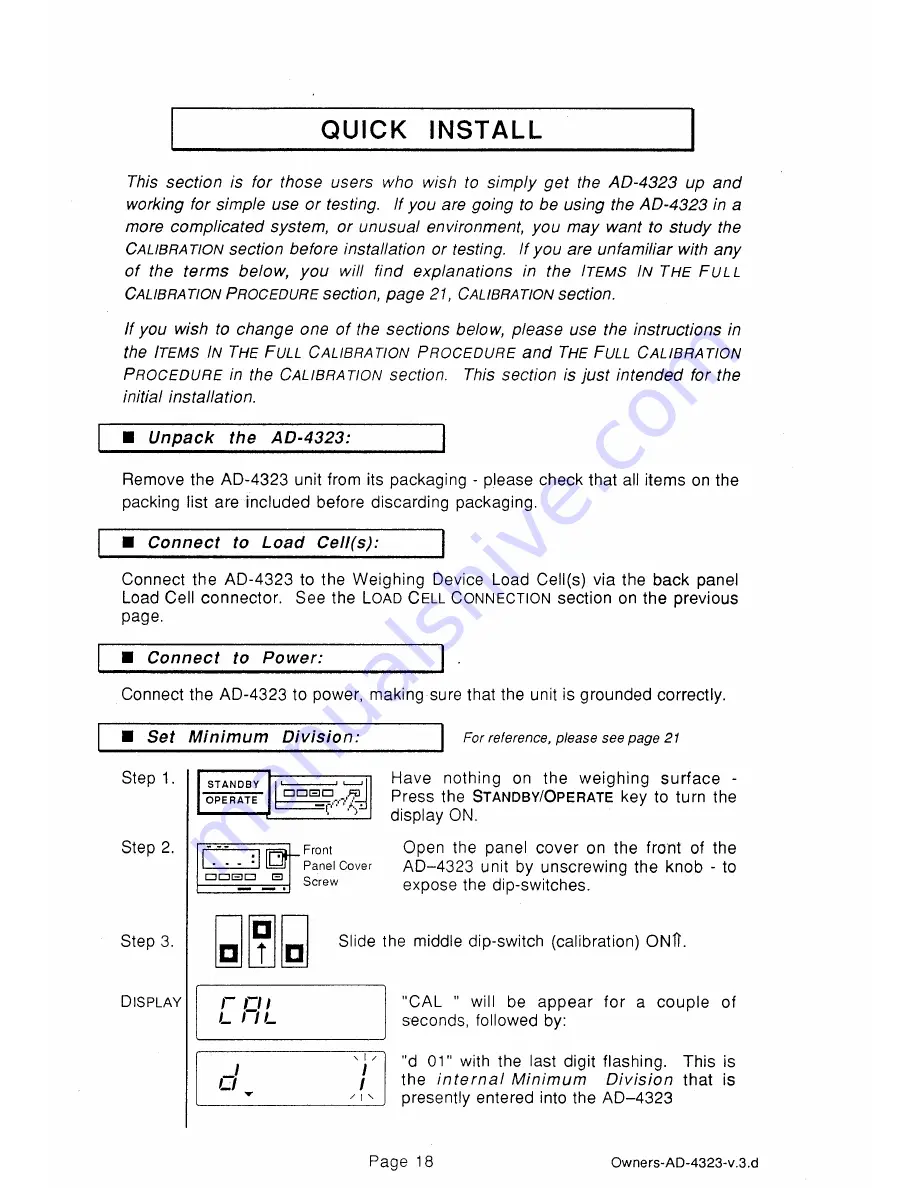 A&D AD-4323 Instruction Manual Download Page 18