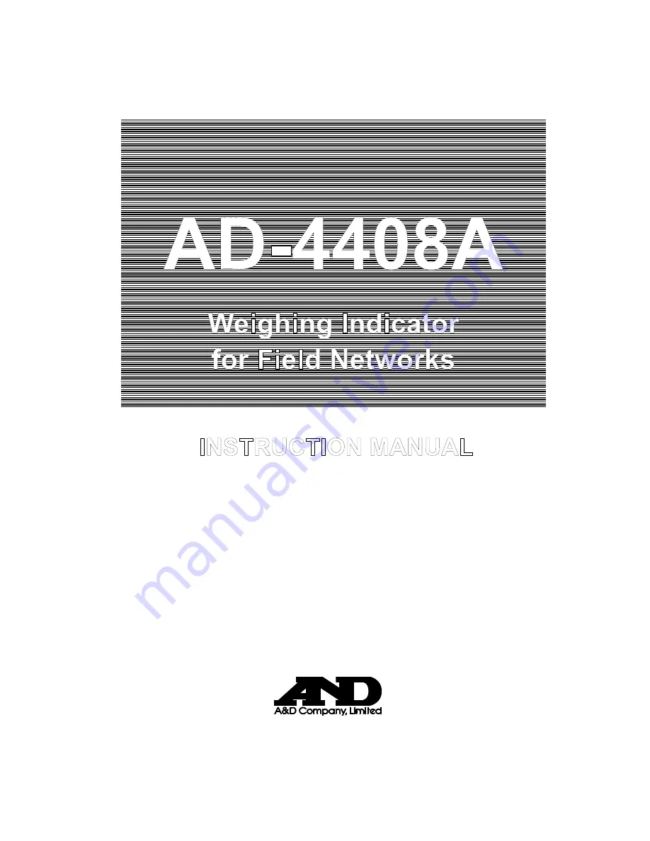 A&D AD-4408A Скачать руководство пользователя страница 1