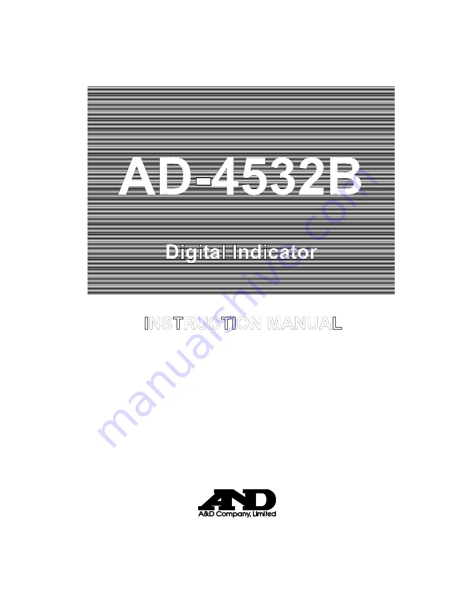 A&D AD-4532B Instruction Manual Download Page 1