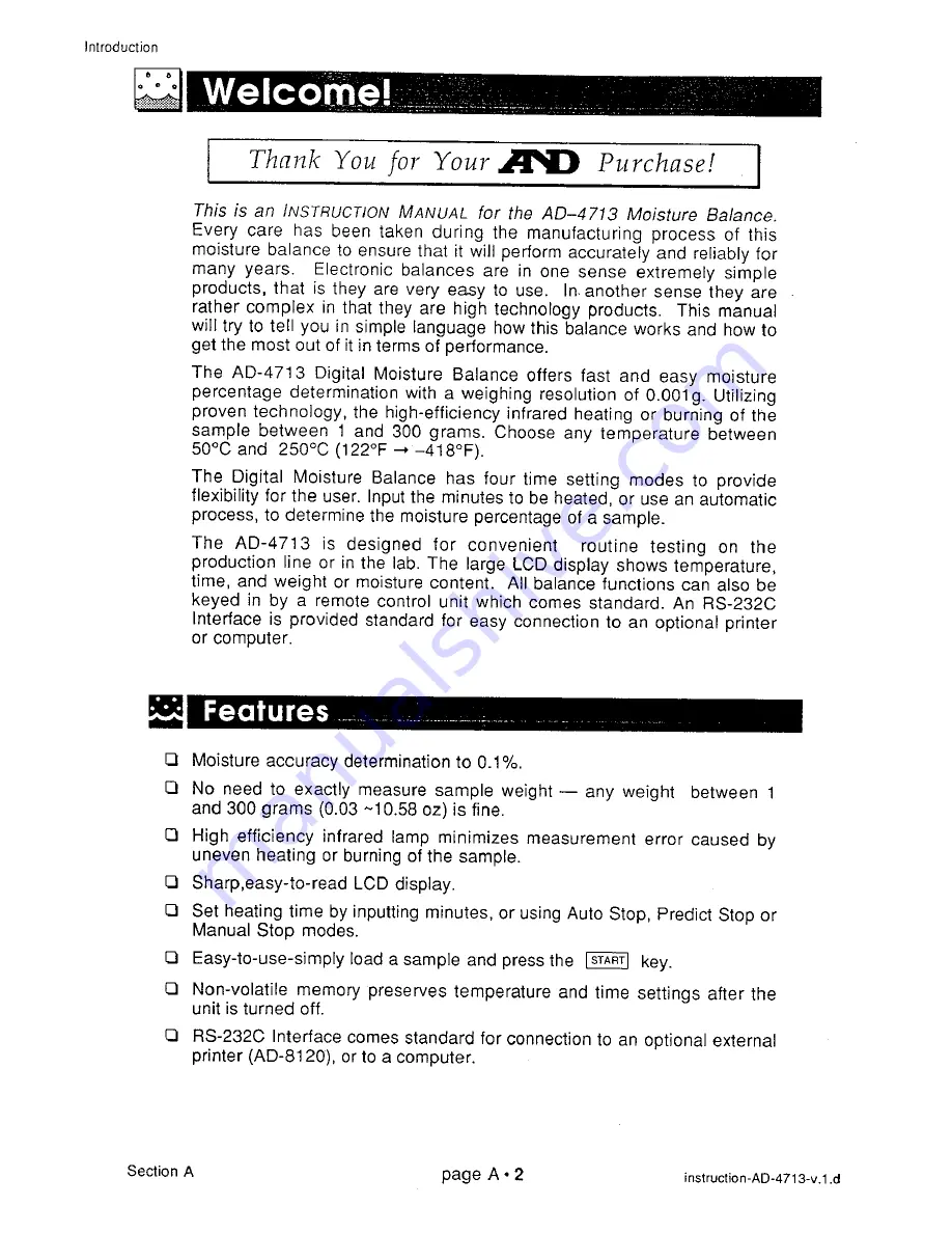 A&D AD-4713 Instruction Manual Download Page 6