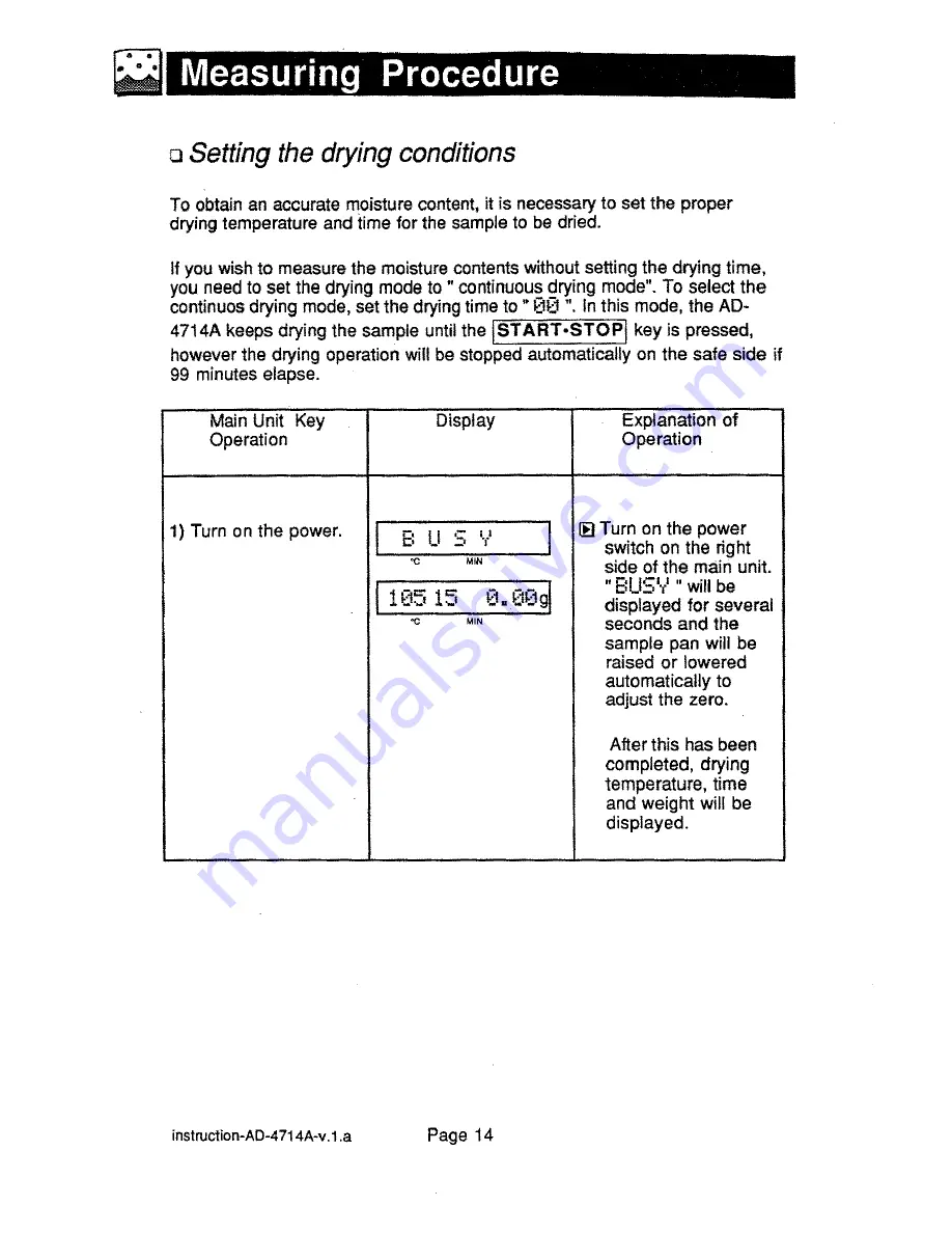 A&D AD-4714A Instruction Manual Download Page 15