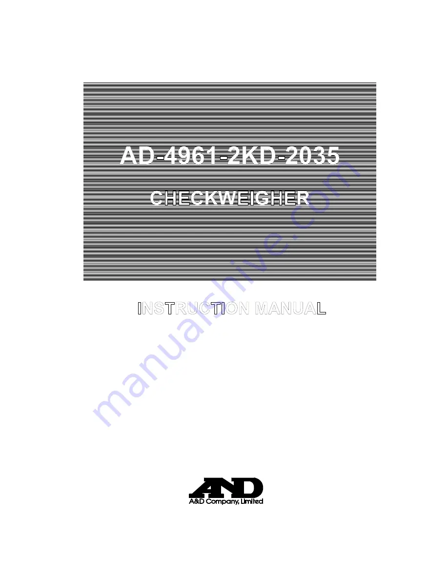 A&D AD-4961-2KD-2035 Instruction Manual Download Page 1