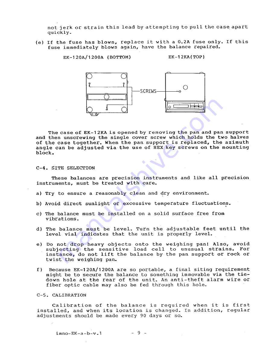 A&D EK-120A Instruction Manual Download Page 11