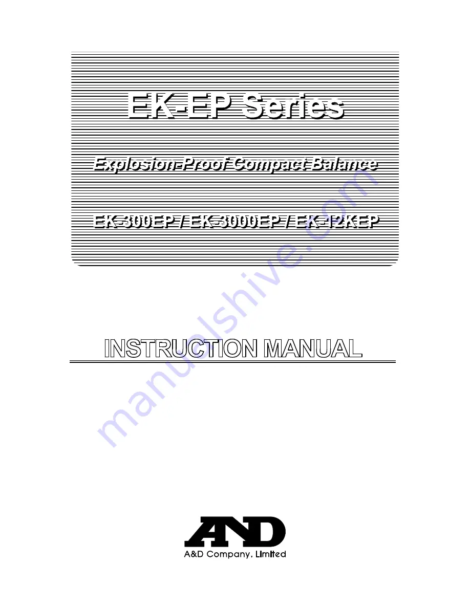 A&D EK-12KEP Скачать руководство пользователя страница 1