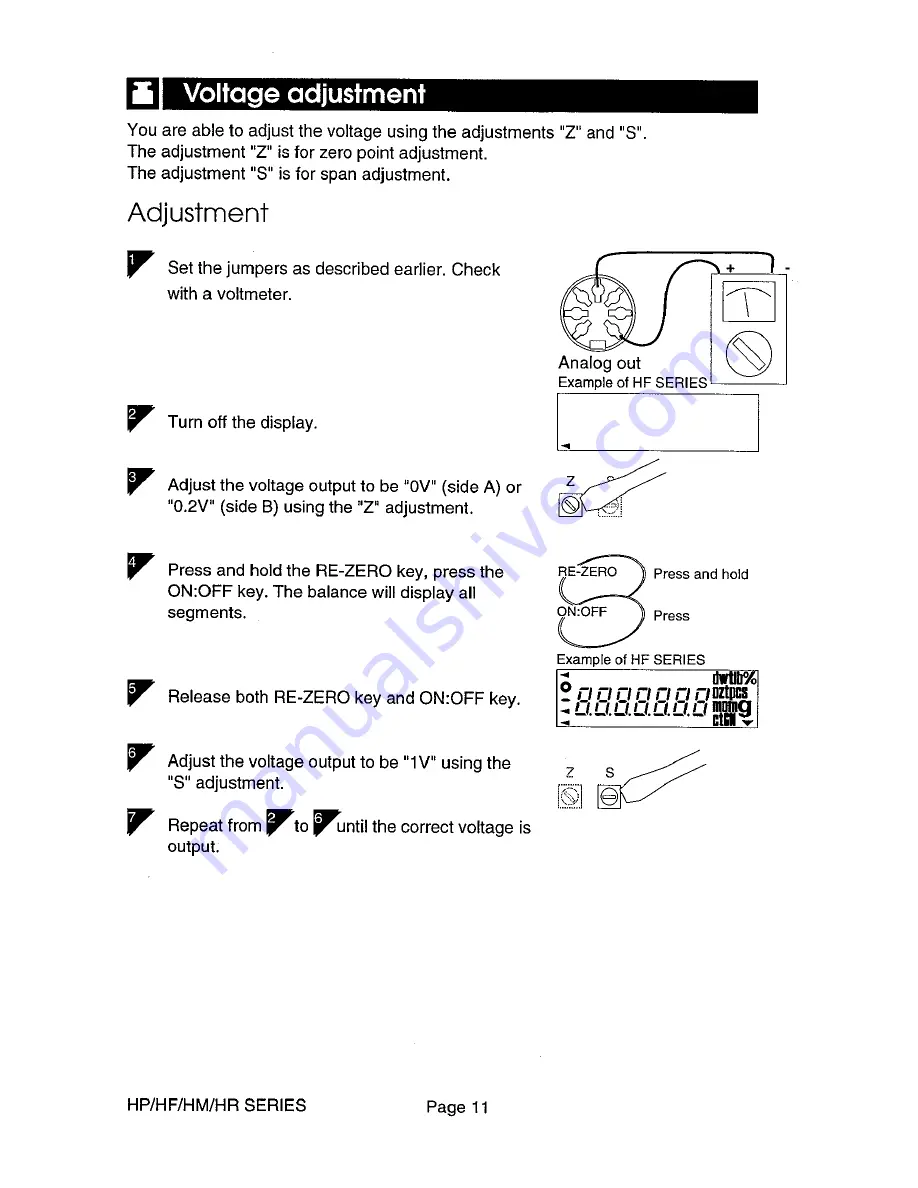 A&D HF series Instruction Manual Download Page 13