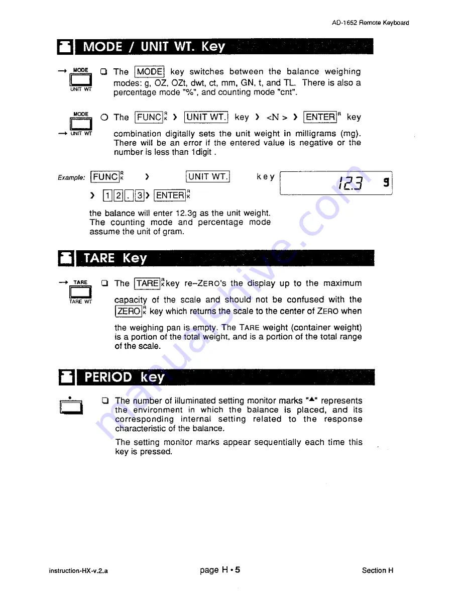 A&D HX-3000 Instruction Manual Download Page 87