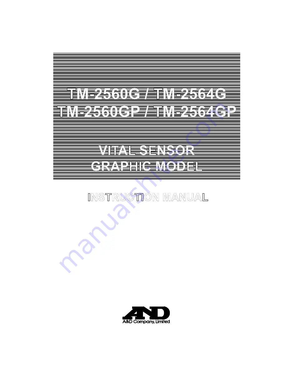 A&D TM-2560G Instruction Manual Download Page 1