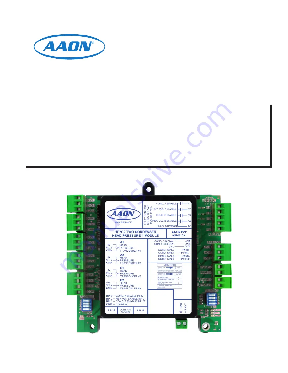 AAON HP2C2 Technical Manual Download Page 1