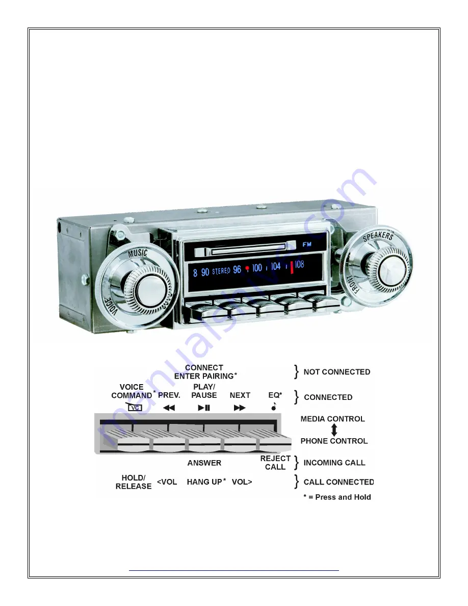 AAR 851201BT Installation And Operating Instructions Download Page 1