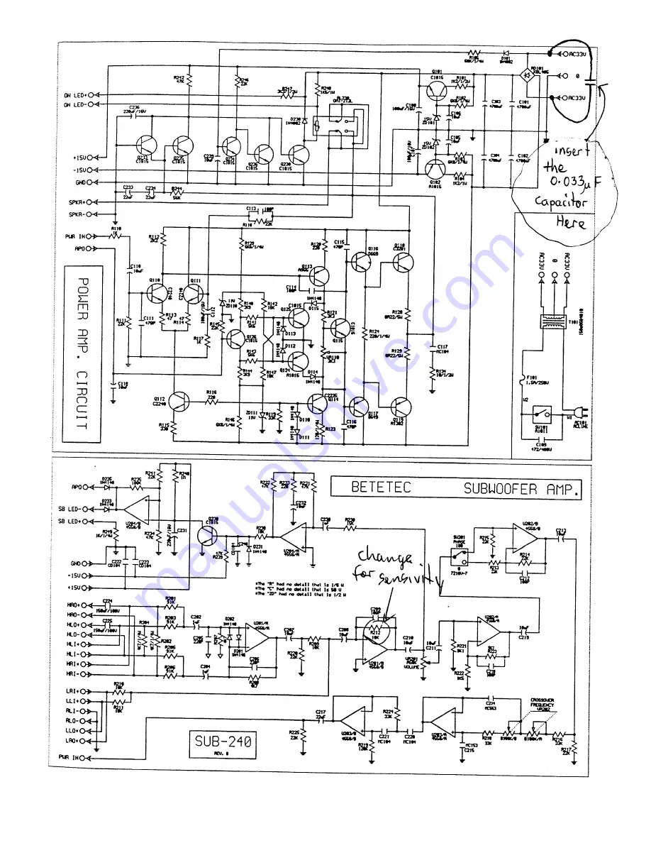 Aaron SUB-240 Diagram Download Page 1